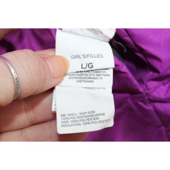 The North Face Purple Orange Nylon Zip Up Hooded Reversible Jacket Size L - Picture 10 of 12